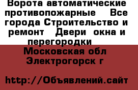 Ворота автоматические противопожарные  - Все города Строительство и ремонт » Двери, окна и перегородки   . Московская обл.,Электрогорск г.